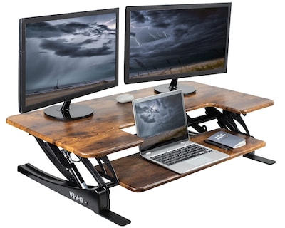 Foto 1 | Escritorio De Pie De 42 Pulgadas, Serie Vivo V, De Desk Converter, Color Marrón - Venta Internacional.