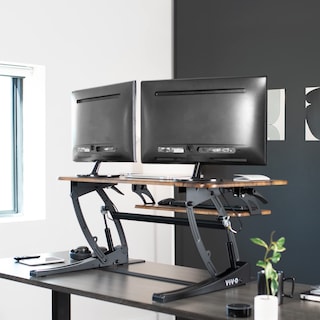 Foto 7 | Escritorio De Pie De 42 Pulgadas, Serie Vivo V, De Desk Converter, Color Marrón - Venta Internacional.