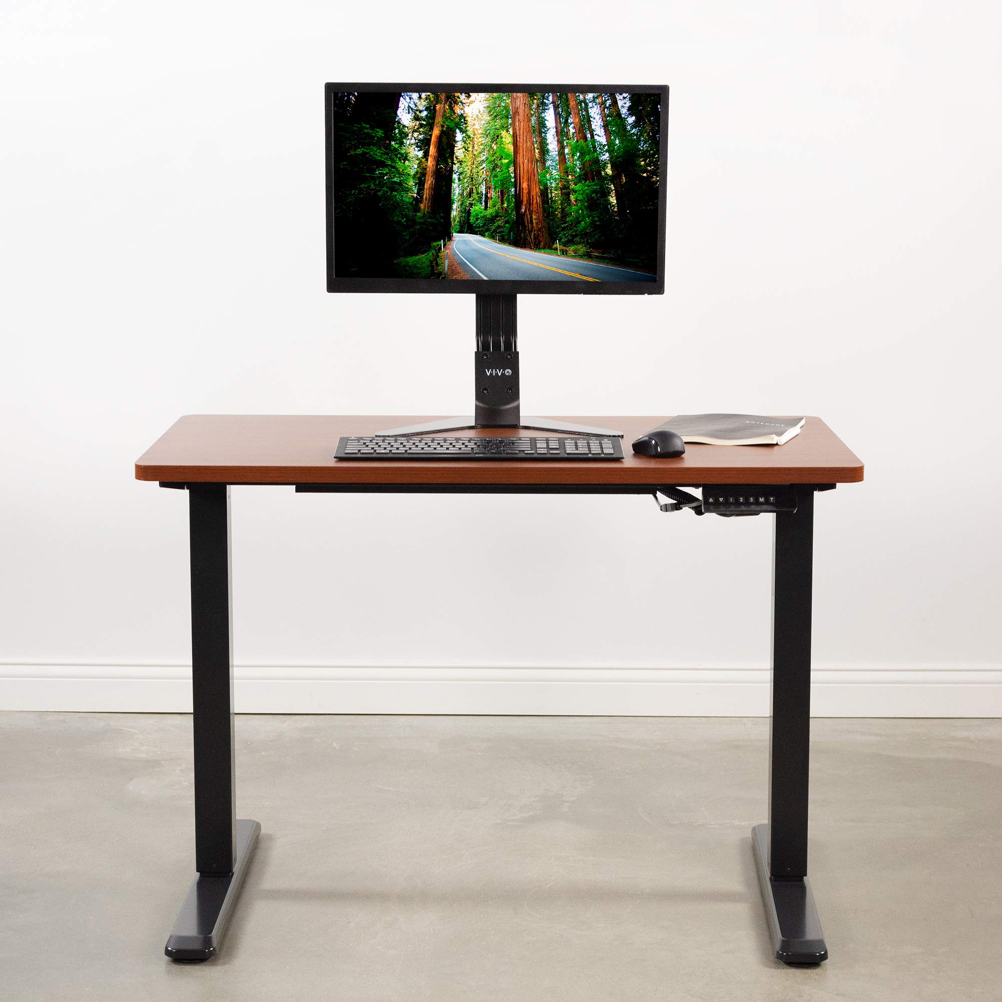 Foto 5 pulgar | Tablero Vivo Desk-top43d En Nogal Oscuro De 109 X 61 Cm Para Escritorio - Venta Internacional.