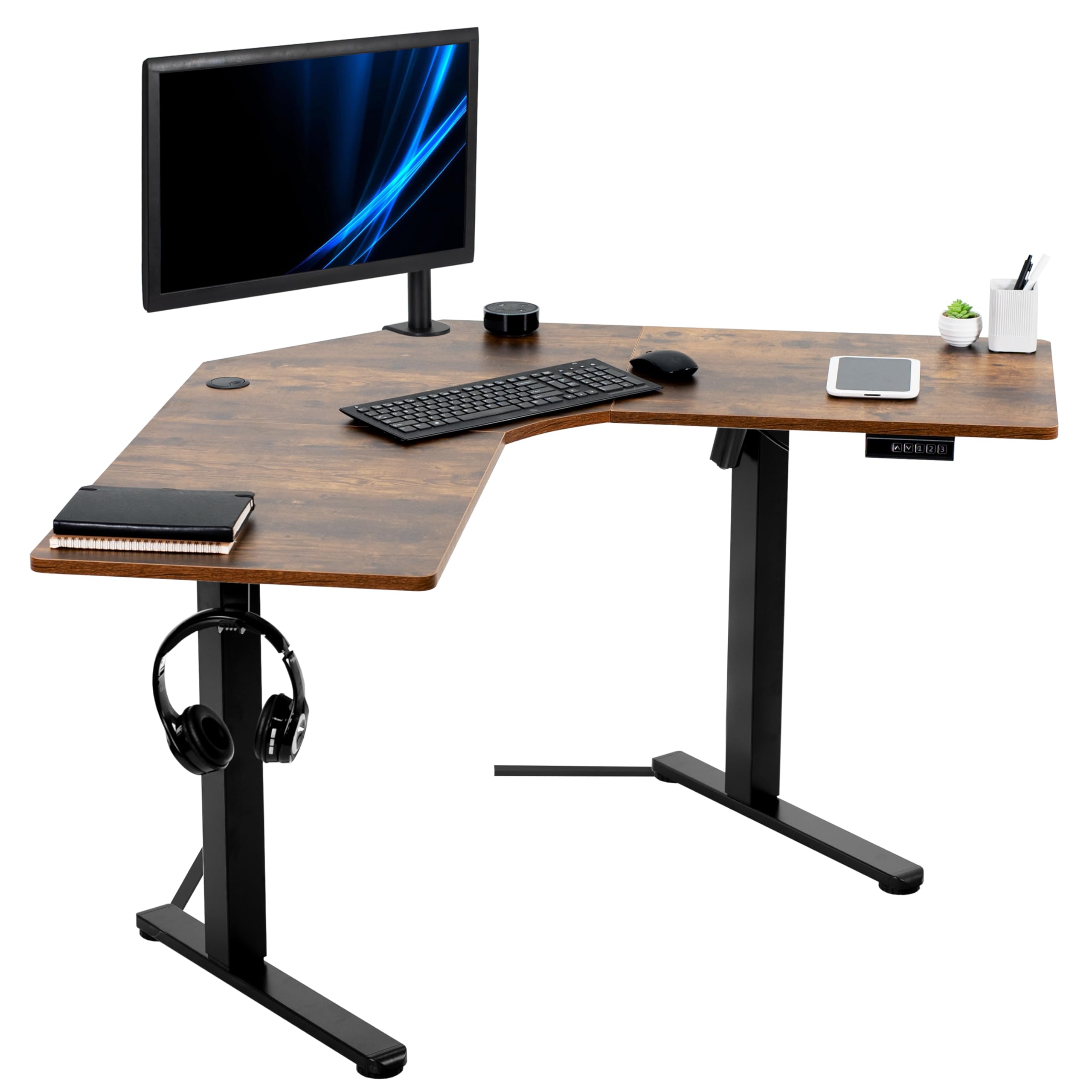 Foto 1 | Escritorio De Pie Vivo Desk-e1l94n De Esquina Eléctrico En Forma De L - Venta Internacional.