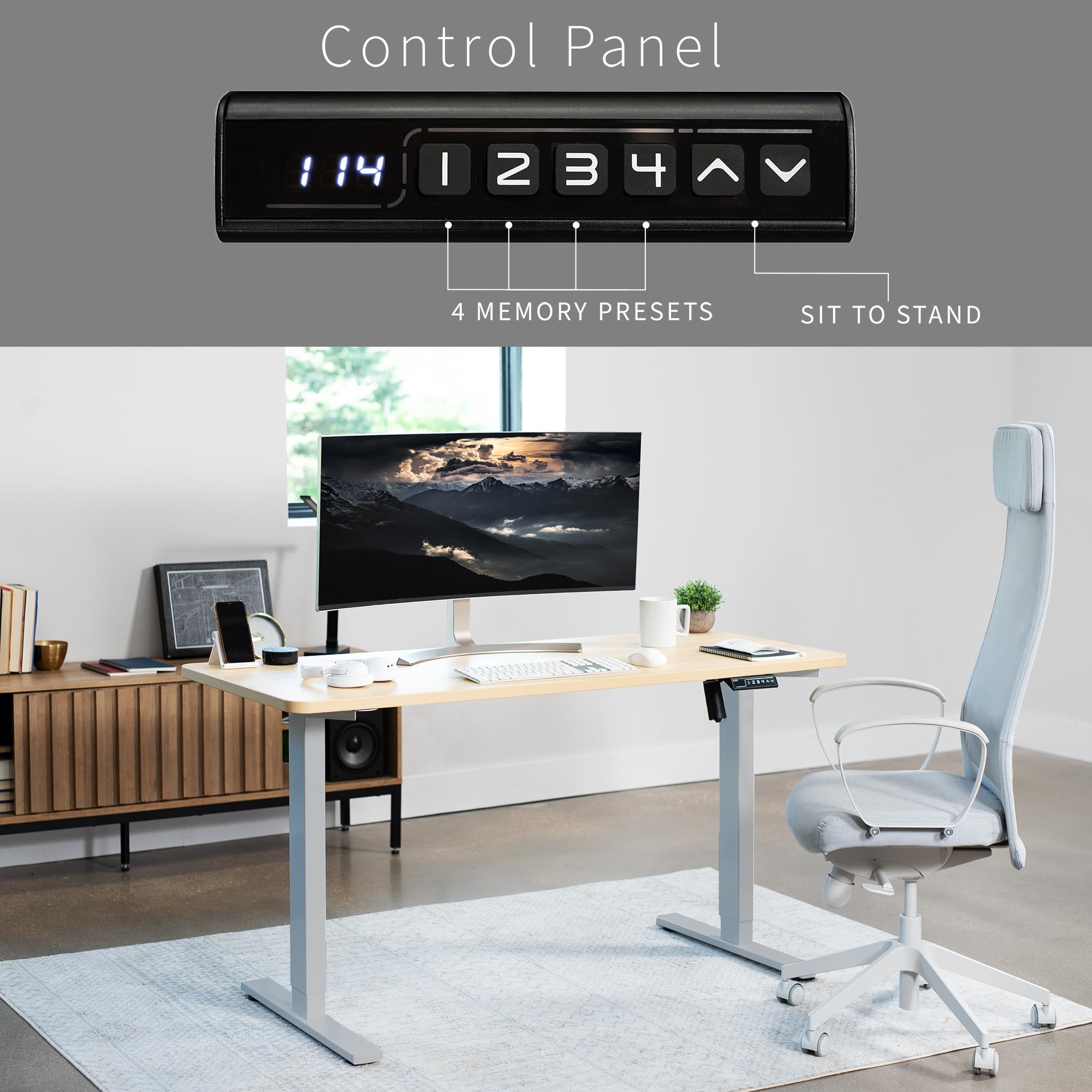 Foto 7 pulgar | Escritorio De Pie Vivo Desk-kit-1g6c Electric Memory 150x60 Cm - Venta Internacional.