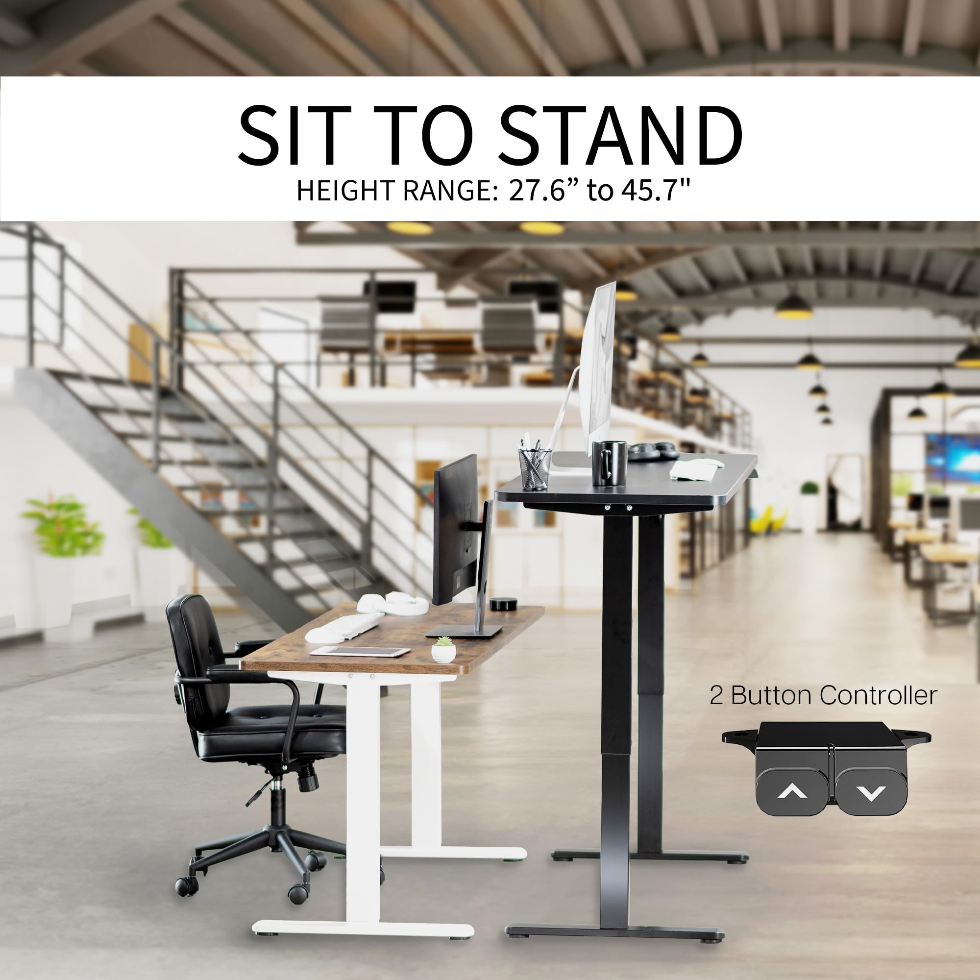 Foto 5 | Estación De Trabajo Eléctrica Con Estructura De Escritorio Vertical Vivo Desk-v100ew - Venta Internacional.