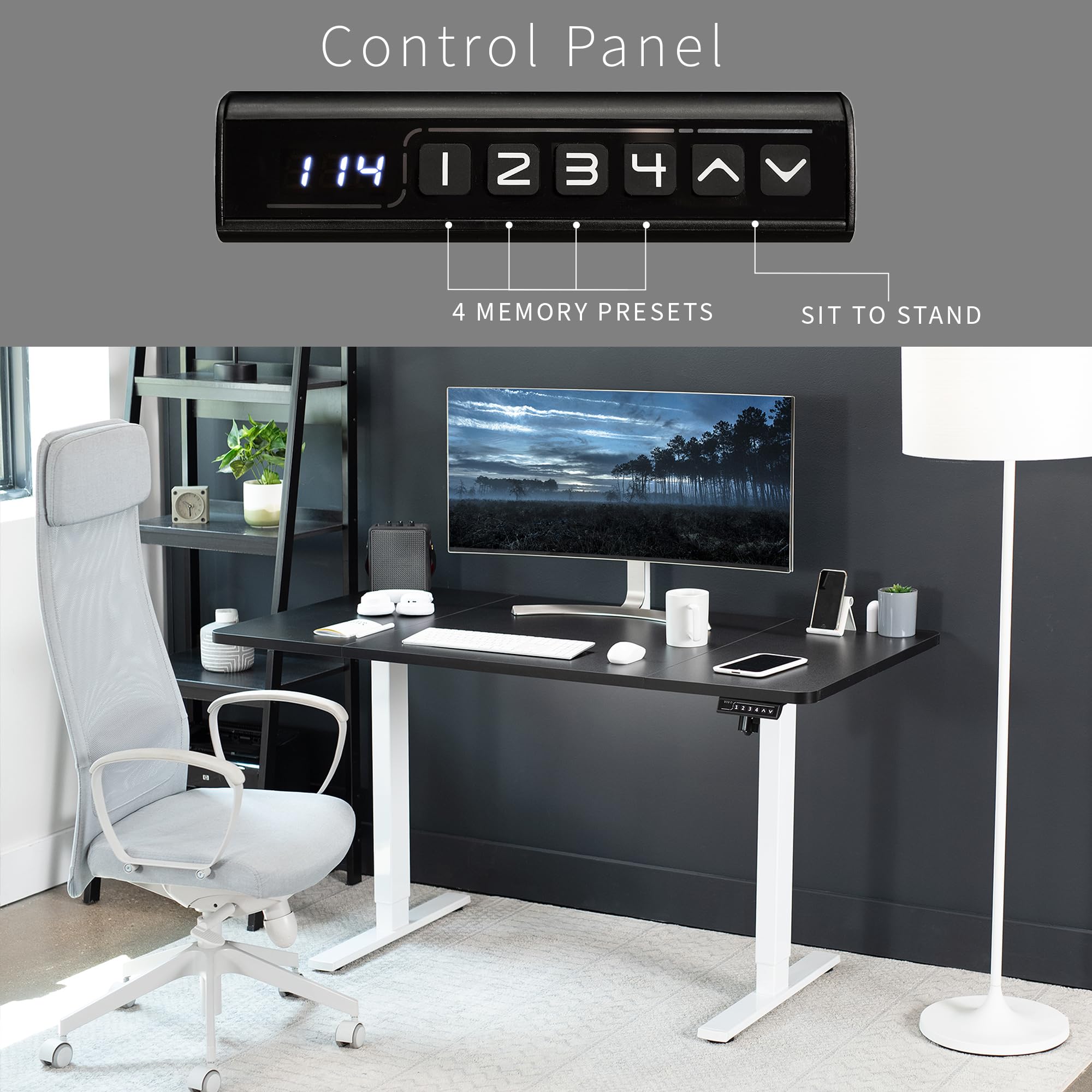 Foto 7 pulgar | Escritorio De Pie Vivo Electric Desk-kit-1w6b-30 Negro/blanco - Venta Internacional.