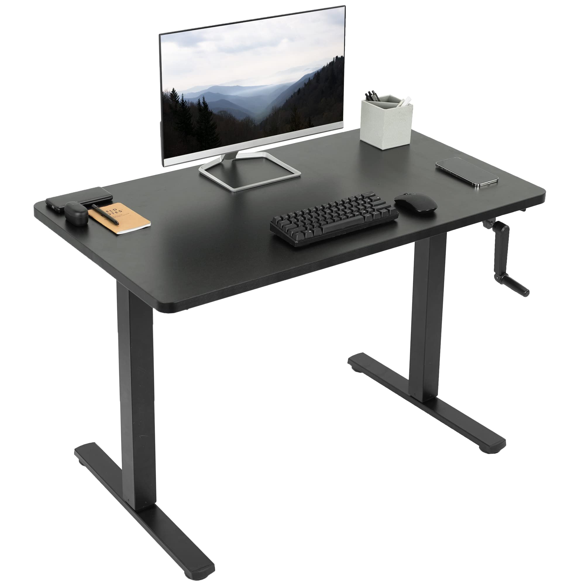 Escritorio De Pie Ajustable En Altura Vivo Desk-kit-mb4b Negro - Venta Internacional.