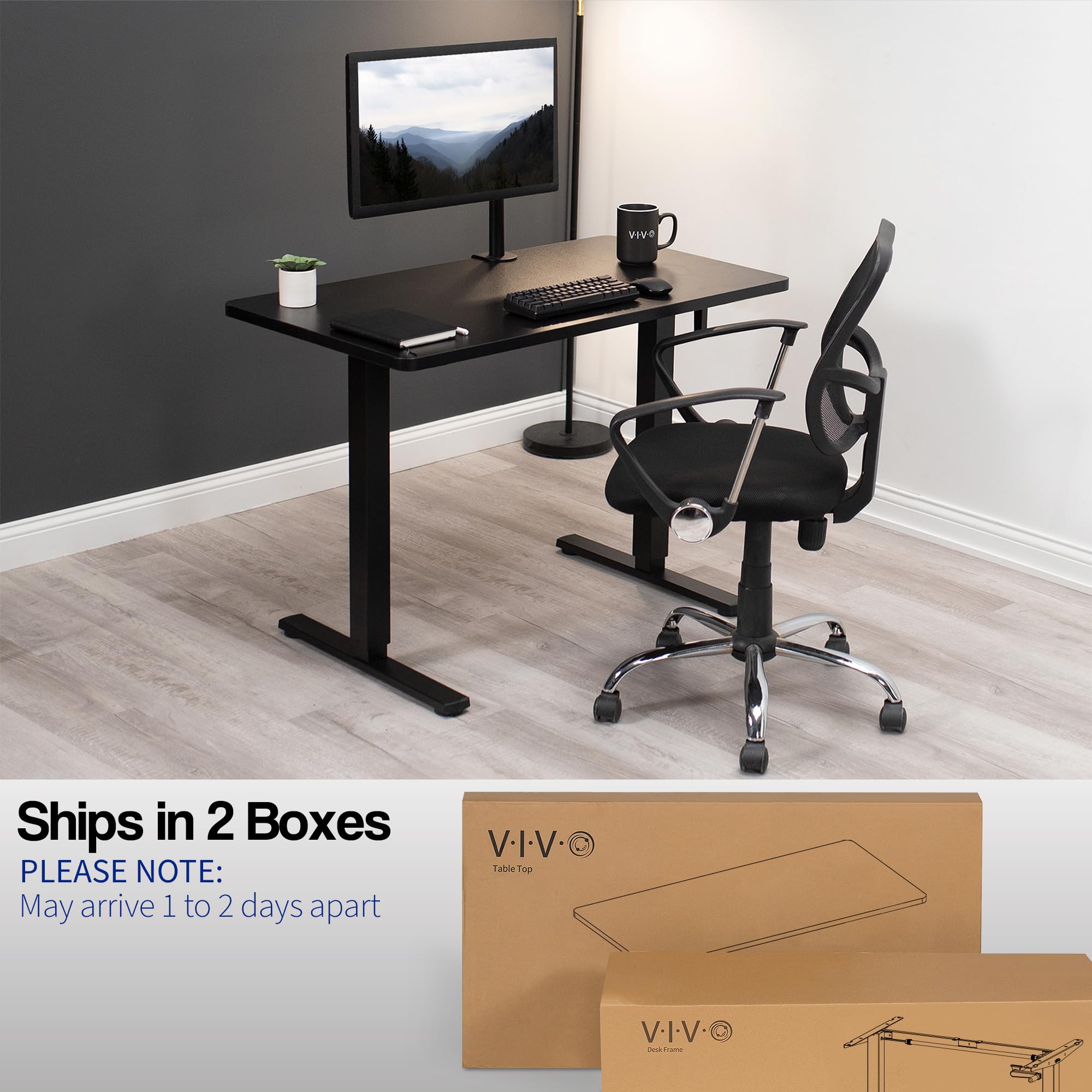 Foto 5 pulgar | Escritorio De Pie Ajustable En Altura Vivo Desk-kit-mb4b Negro - Venta Internacional.
