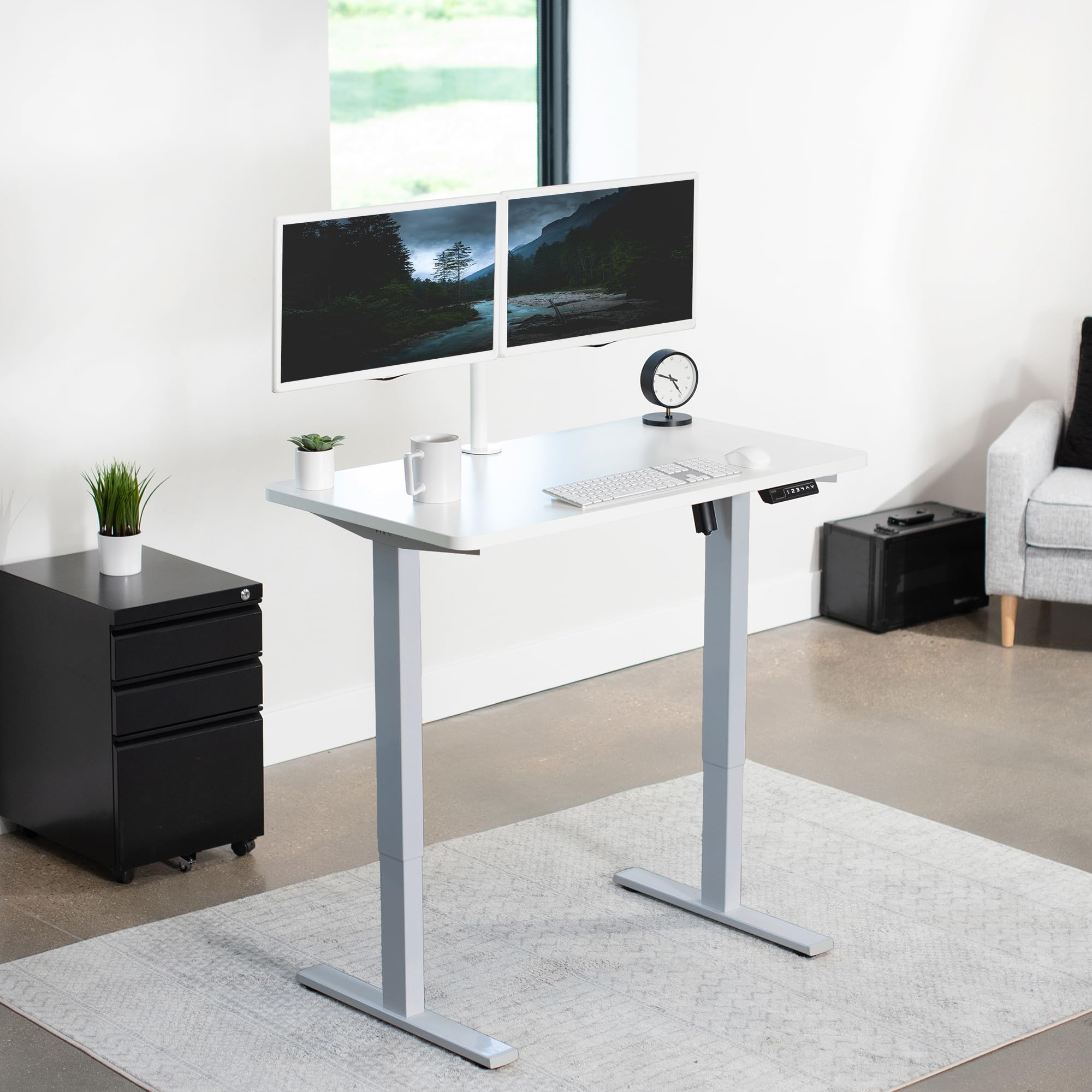 Foto 2 | Escritorio De Pie Vivo Electric, 109 X 61 Cm, Altura Con Memoria, Blanco - Venta Internacional.