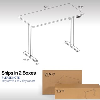 Foto 5 | Escritorio De Pie Vivo Electric, 109 X 61 Cm, Altura Con Memoria, Blanco - Venta Internacional.