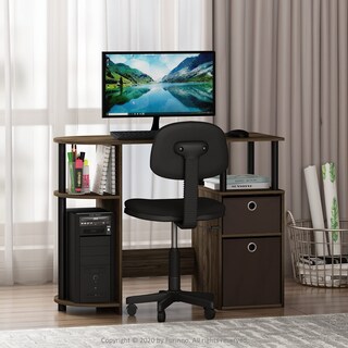 Foto 3 | Escritorio De Estudio Informático Furinno Jaya Simplistic Columbia Walnut - Venta Internacional.