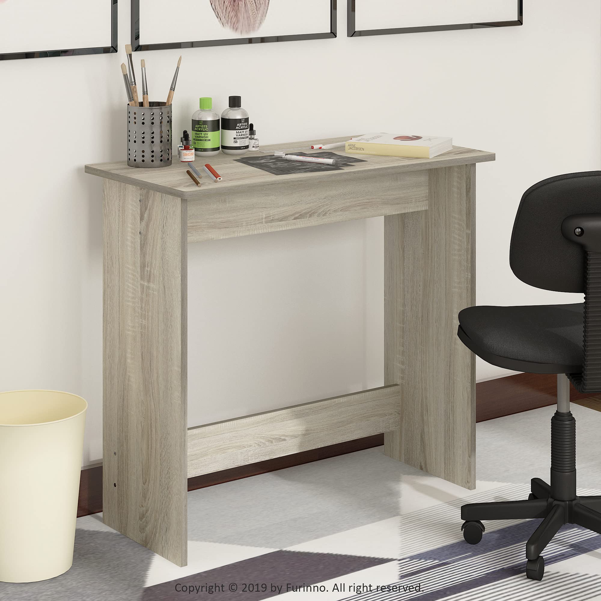 Foto 4 pulgar | Mesa De Estudio Furinno 14035ok Simplistic Sonoma Oak - Venta Internacional.