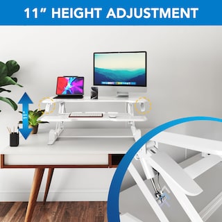 Foto 3 | Convertidor De Escritorio Mount-it! Soporte De Altura Ajustable, Color Blanco - Venta Internacional.