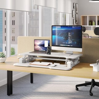 Foto 7 | Convertidor De Escritorio Mount-it! Soporte De Altura Ajustable, Color Blanco - Venta Internacional.