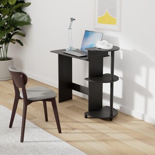Foto 2 | Escritorio Para Ordenador Furinno Compact Con Estantes Americano/negro - Venta Internacional.