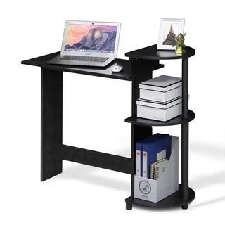 Foto 6 | Escritorio Para Ordenador Furinno Compact Con Estantes Americano/negro - Venta Internacional.