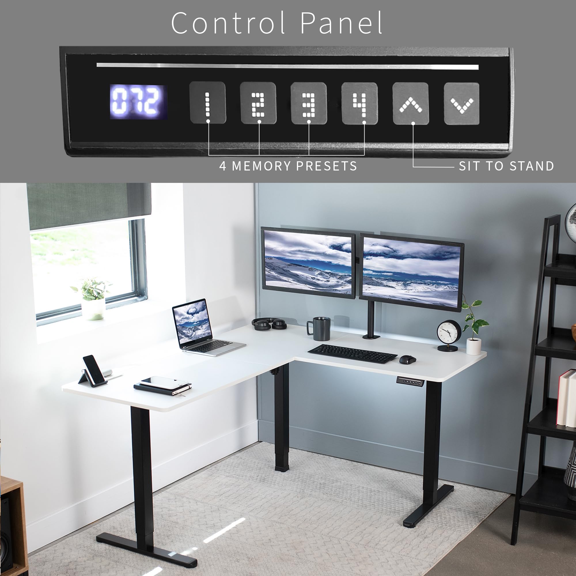 Foto 5 | Escritorio De Pie Vivo Desk-e3ctbw De Esquina Eléctrico En Forma De L - Venta Internacional.