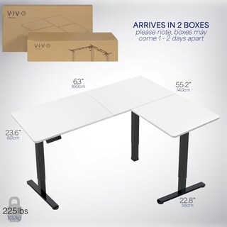 Foto 6 | Escritorio De Pie Vivo Desk-e3ctbw De Esquina Eléctrico En Forma De L - Venta Internacional.