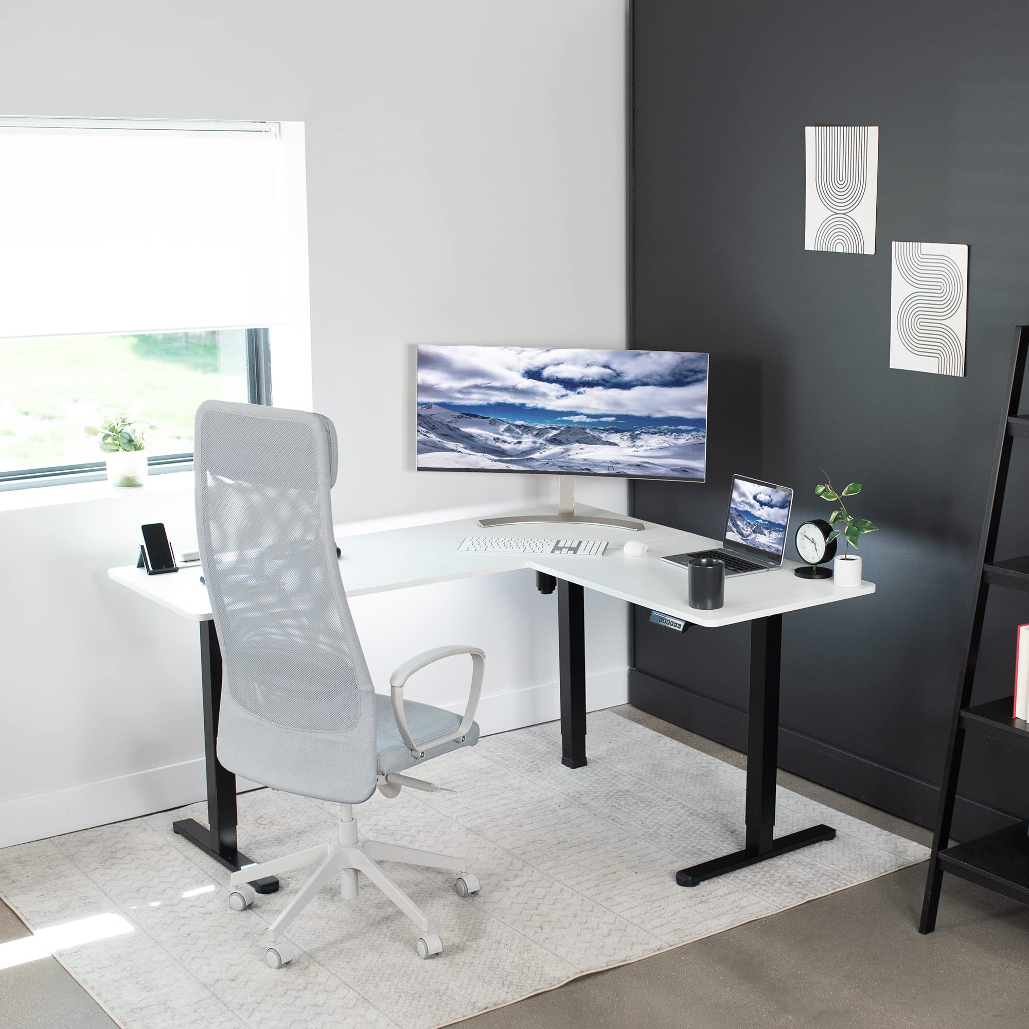 Foto 7 | Escritorio De Pie Vivo Desk-e3ctbw De Esquina Eléctrico En Forma De L - Venta Internacional.