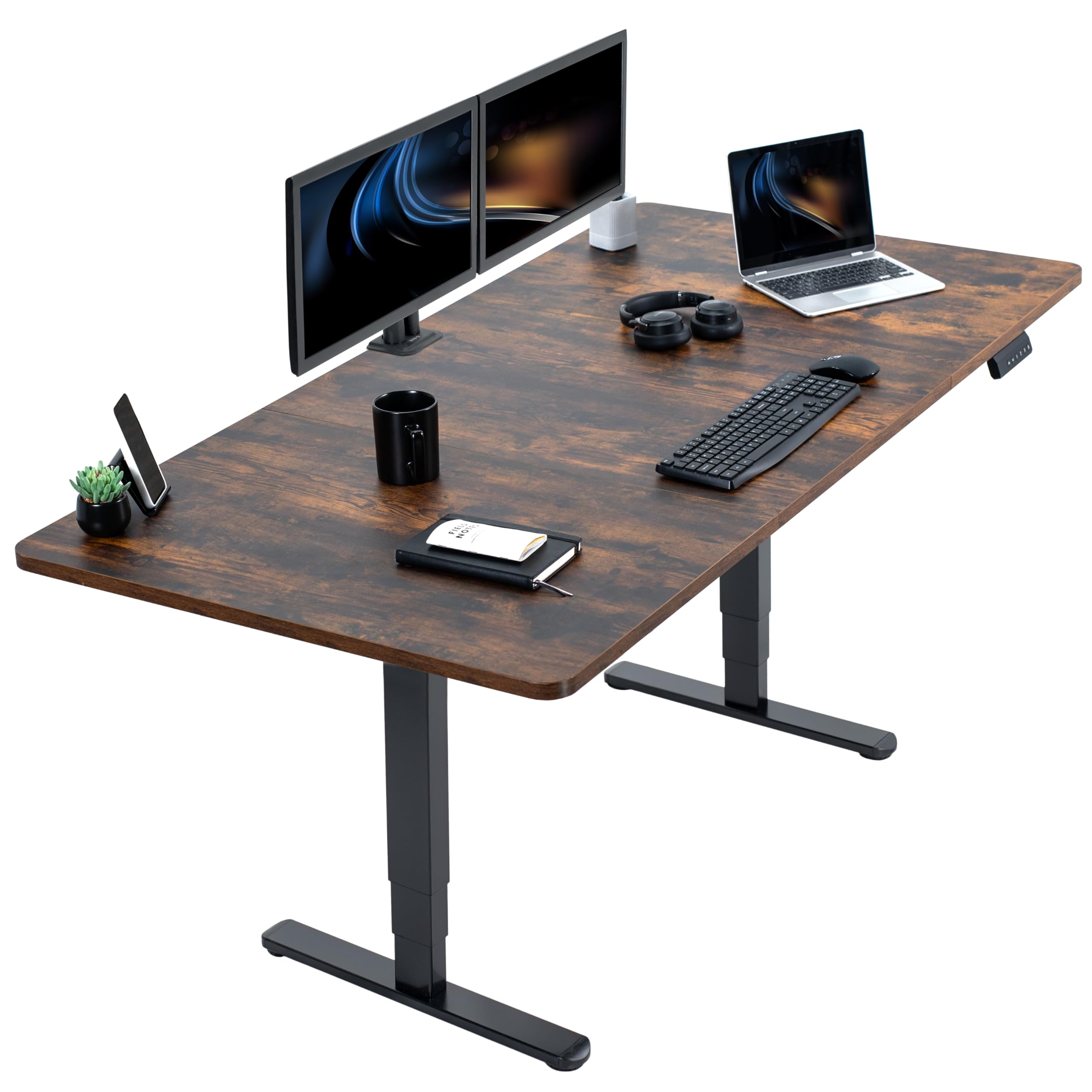 Mesa Eléctrica Vivo 180 X 91 Cm, Rústica, Vintage, Marrón - Venta Internacional.