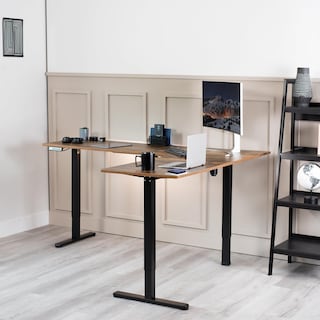 Foto 7 | Escritorio De Pie Vivo Desk-e3ctn-75 Eléctrico En Forma De L Vintage - Venta Internacional.