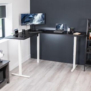 Foto 2 | Escritorio De Pie Vivo Desk-e3ctwb-75 Eléctrico En Forma De L Negro/blanco - Venta Internacional.