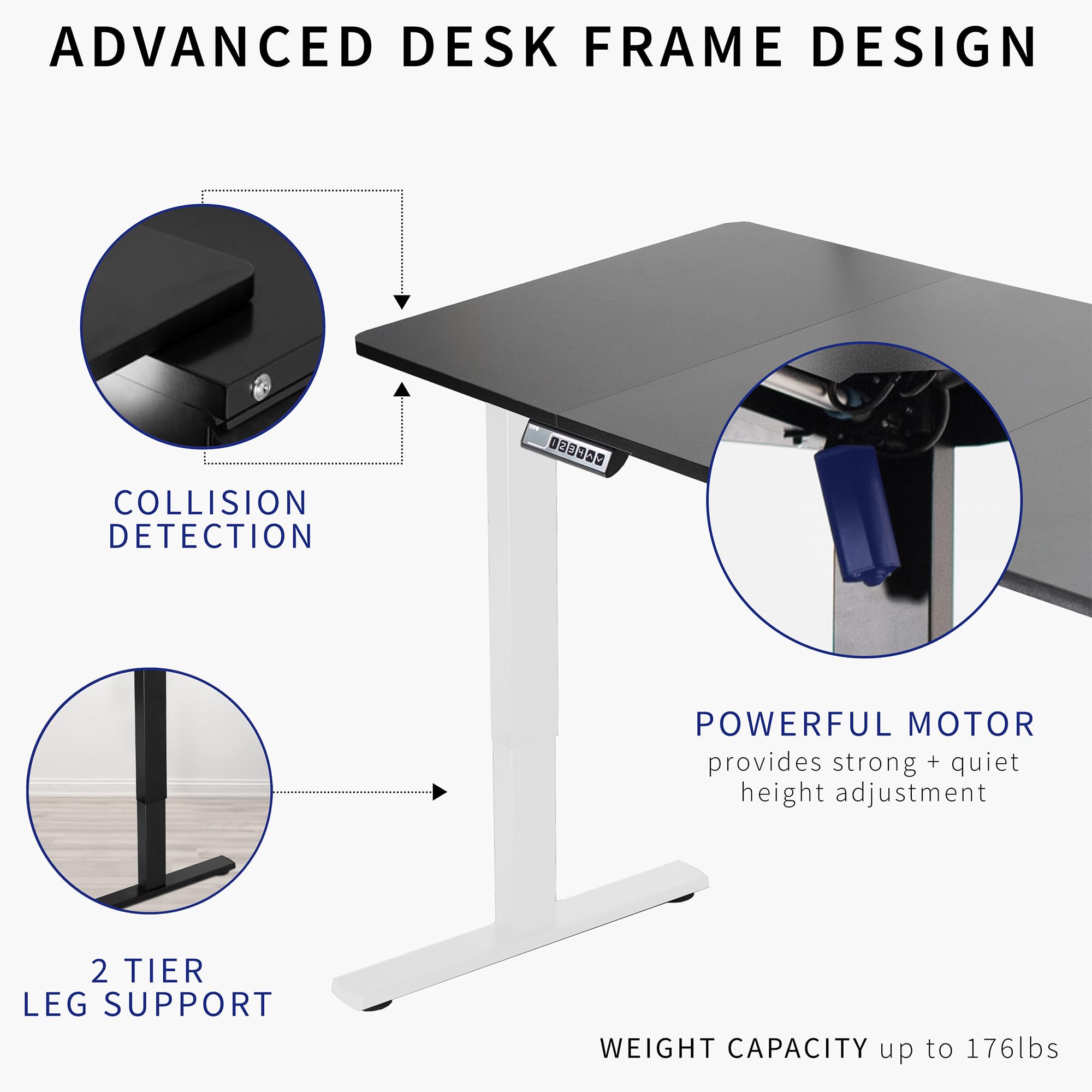 Foto 5 pulgar | Escritorio De Pie Vivo Desk-kit-1w8b Electric Memory 83x76cm - Venta Internacional.