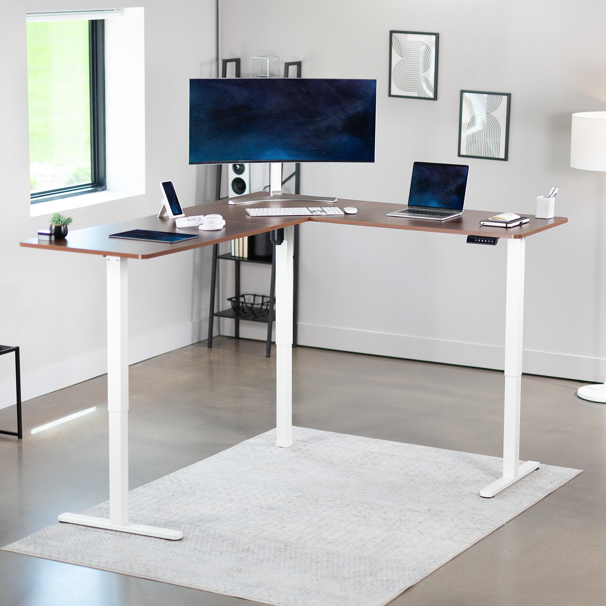 Foto 2 | Escritorio De Pie Vivo Desk-e3ctwd-75 De Esquina Eléctrico En Forma De L - Venta Internacional.