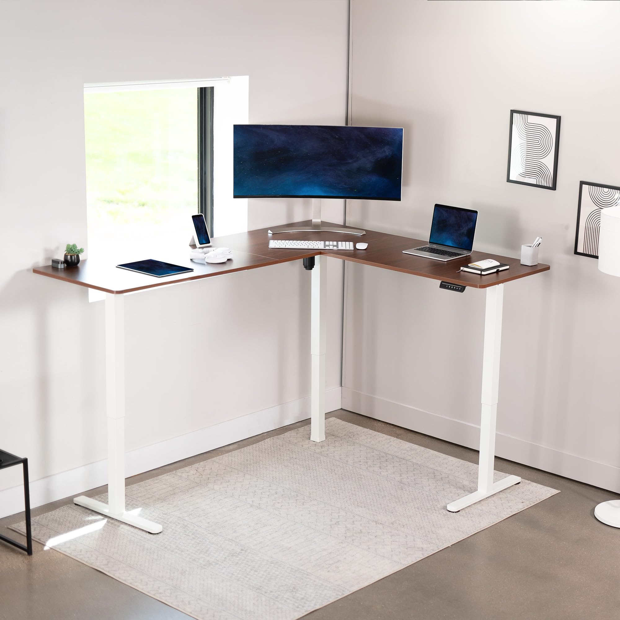 Foto 7 | Escritorio De Pie Vivo Desk-e3ctwd-75 De Esquina Eléctrico En Forma De L - Venta Internacional.