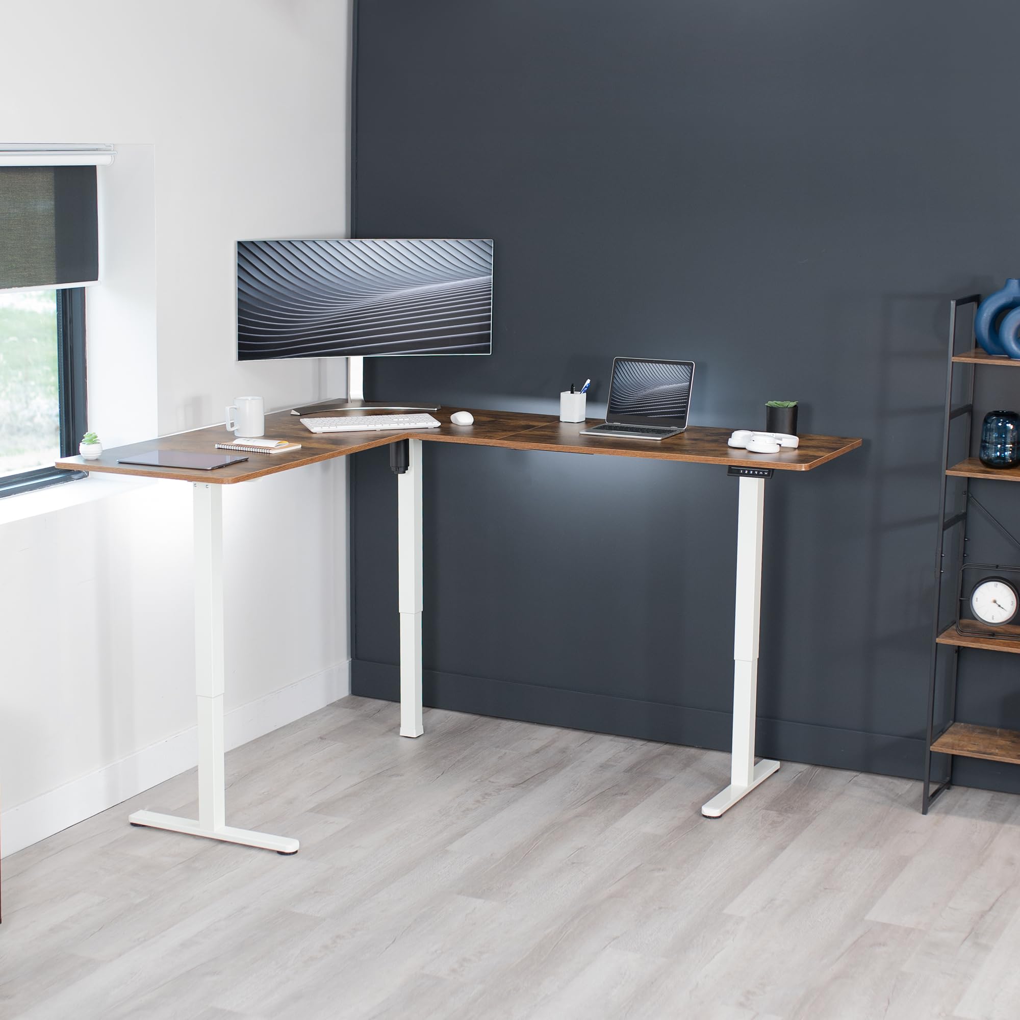 Foto 3 pulgar | Escritorio De Pie Vivo Desk-e3ctwn-75 Eléctrico En Forma De L 190x160 Cm - Venta Internacional.