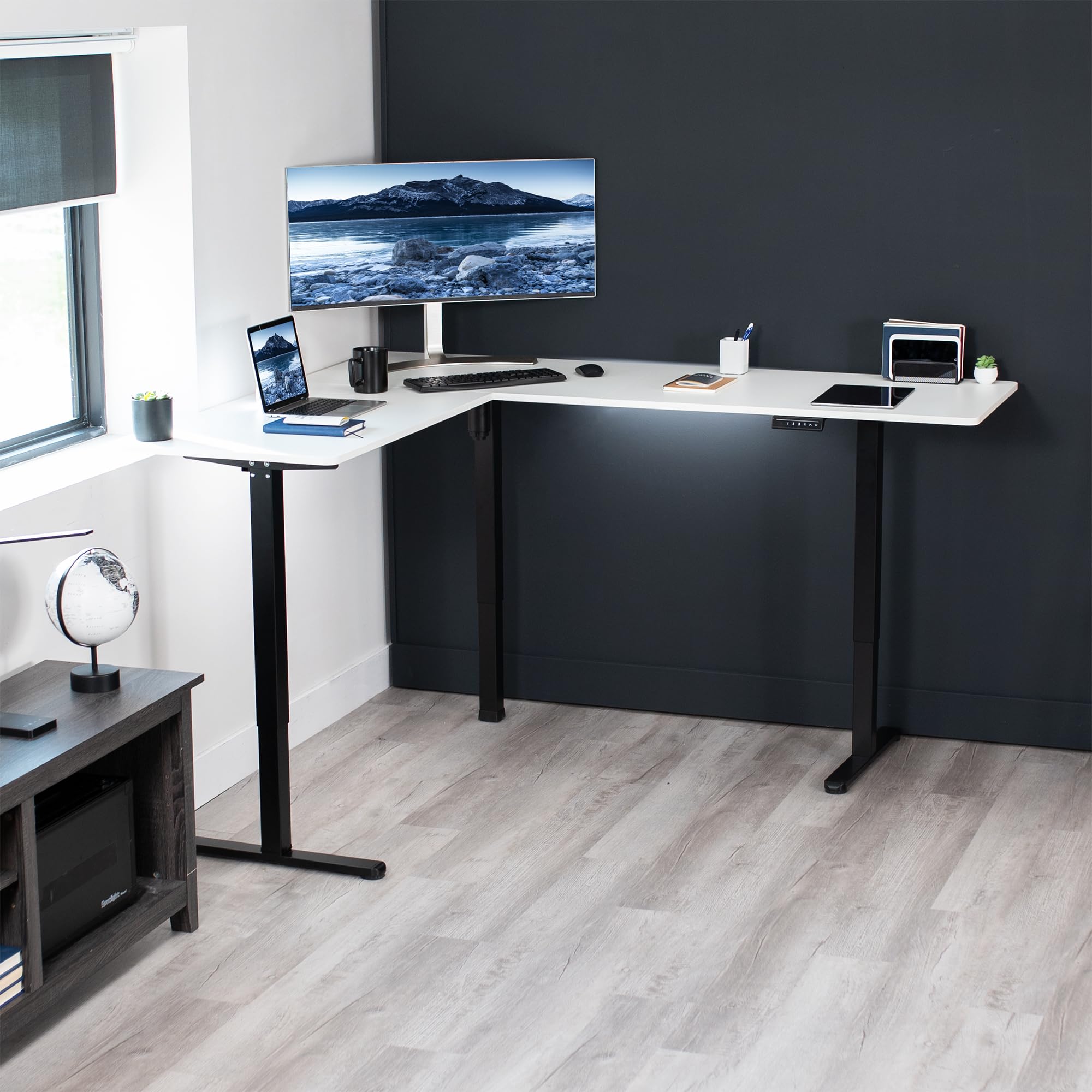 Foto 3 pulgar | Escritorio De Pie Vivo Desk-e3ctbw-75 Eléctrico En Forma De L Blanco - Venta Internacional.