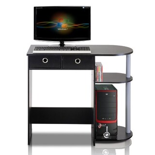Foto 3 | Ordenador Portátil Furinno Go Green Home De Escritorio Con 2 Cajones, Color Negro Y Gris - Venta Internacional.