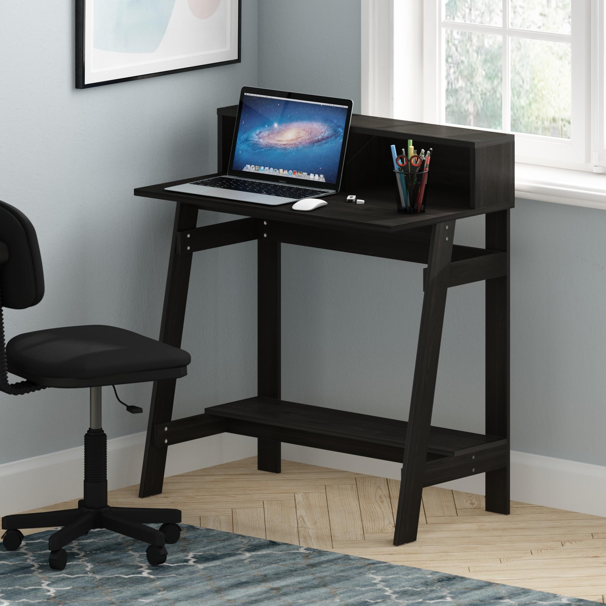Foto 4 pulgar | Escritorio Para Ordenador Furinno Simplistic A Frame Espresso - Venta Internacional.