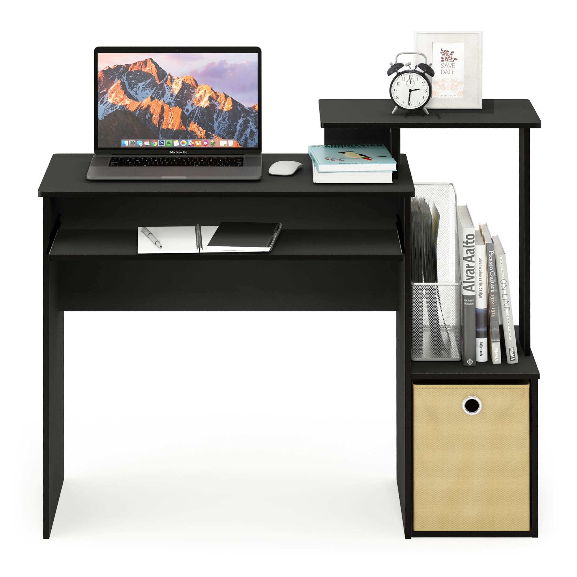 Foto 5 | Escritorio Furinno Econ Multiusos Para El Hogar Y La Oficina, Negro/marrón - Venta Internacional.