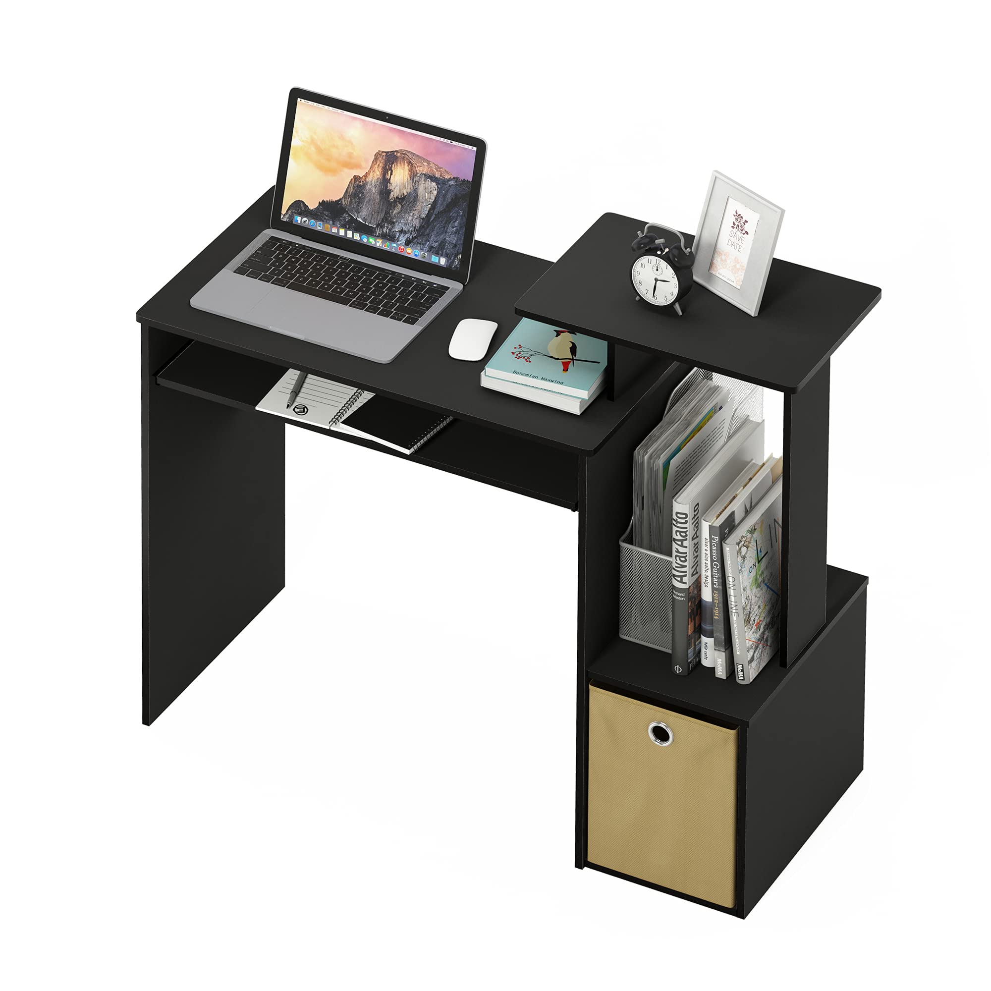Foto 7 | Escritorio Furinno Econ Multiusos Para El Hogar Y La Oficina, Negro/marrón - Venta Internacional.