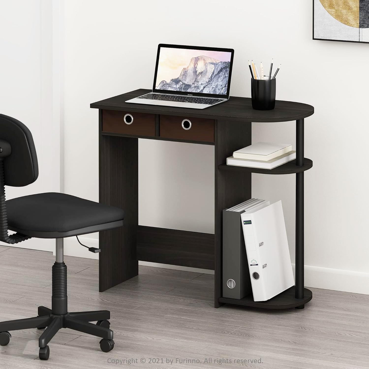Foto 3 | Computadora Portátil Furinno Go Green Home De Escritorio Con 2 Cajones - Venta Internacional.