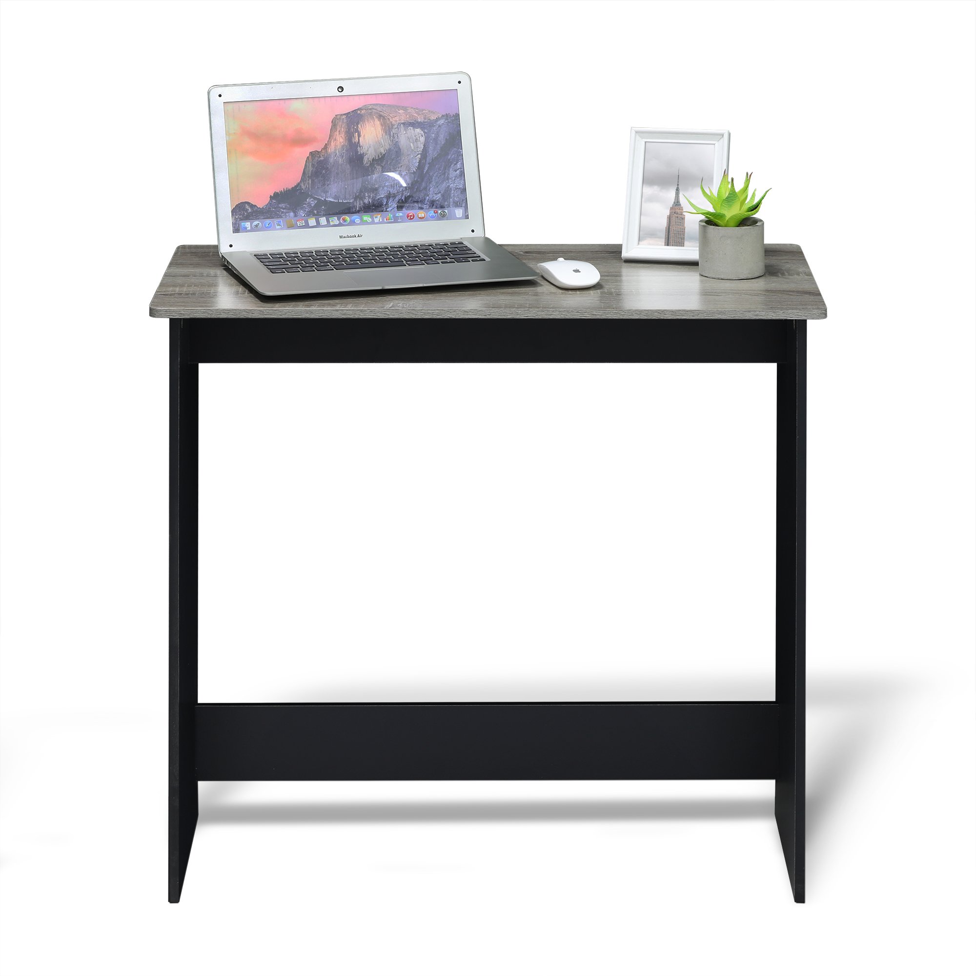 Foto 6 pulgar | Mesa De Estudio Furinno Simplistic Roble Francés Gris 40x80x75 Cm - Venta Internacional.