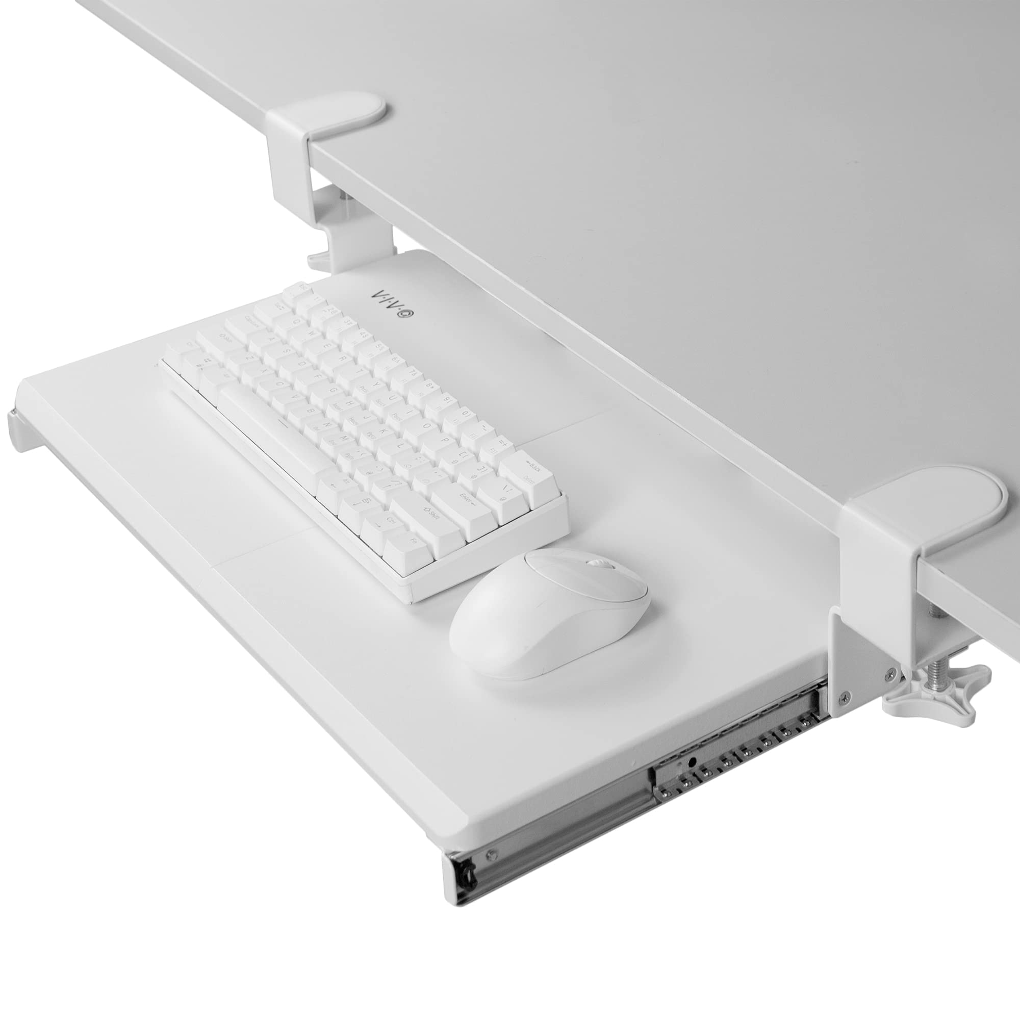Foto 2 pulgar | Bandeja Para Teclado Vivo Mount-kb05es-w Para Debajo Del Escritorio, Deslizable, Blanca - Venta Internacional.