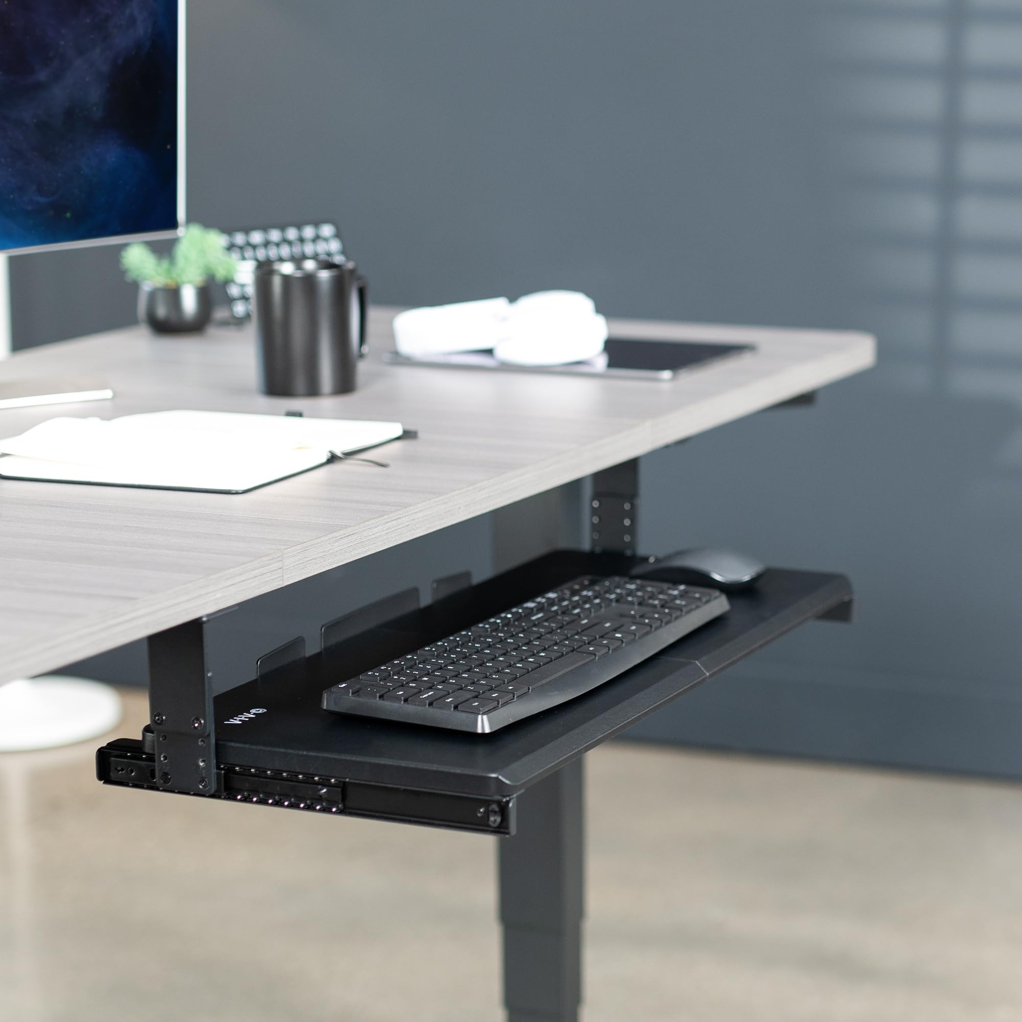 Foto 2 | Bandeja Para Teclado Para Colocar Debajo Del Escritorio Vivo Mount-kb27hb, Regulable En Altura - Venta Internacional.