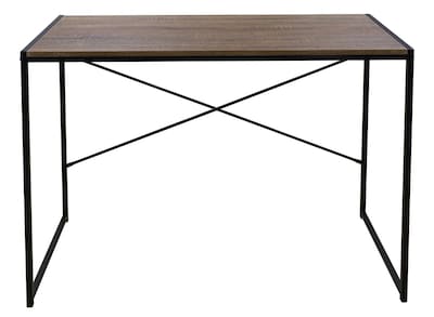 Foto 2 | Escritorio Oficina Madera Mdf Acero Moderno Minimalista Nogal