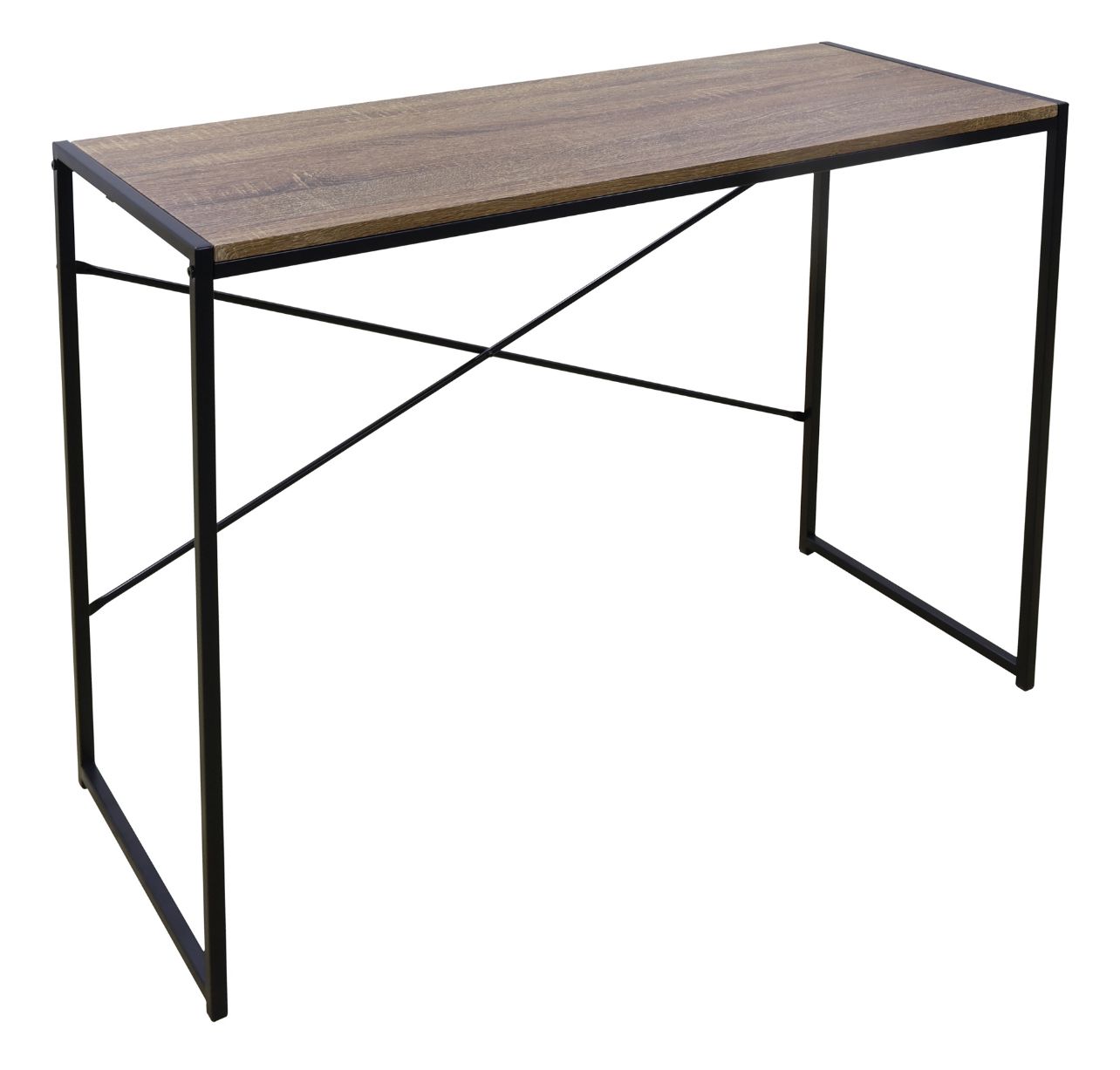 Foto 4 pulgar | Escritorio Oficina Madera Mdf Acero Moderno Minimalista Nogal