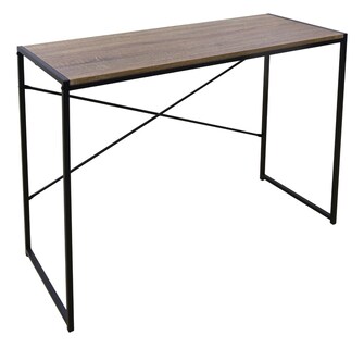 Foto 3 | Escritorio Oficina Madera Mdf Acero Moderno Minimalista Nogal