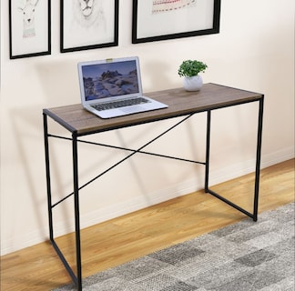 Foto 4 | Escritorio Oficina Madera Mdf Acero Moderno Minimalista Nogal