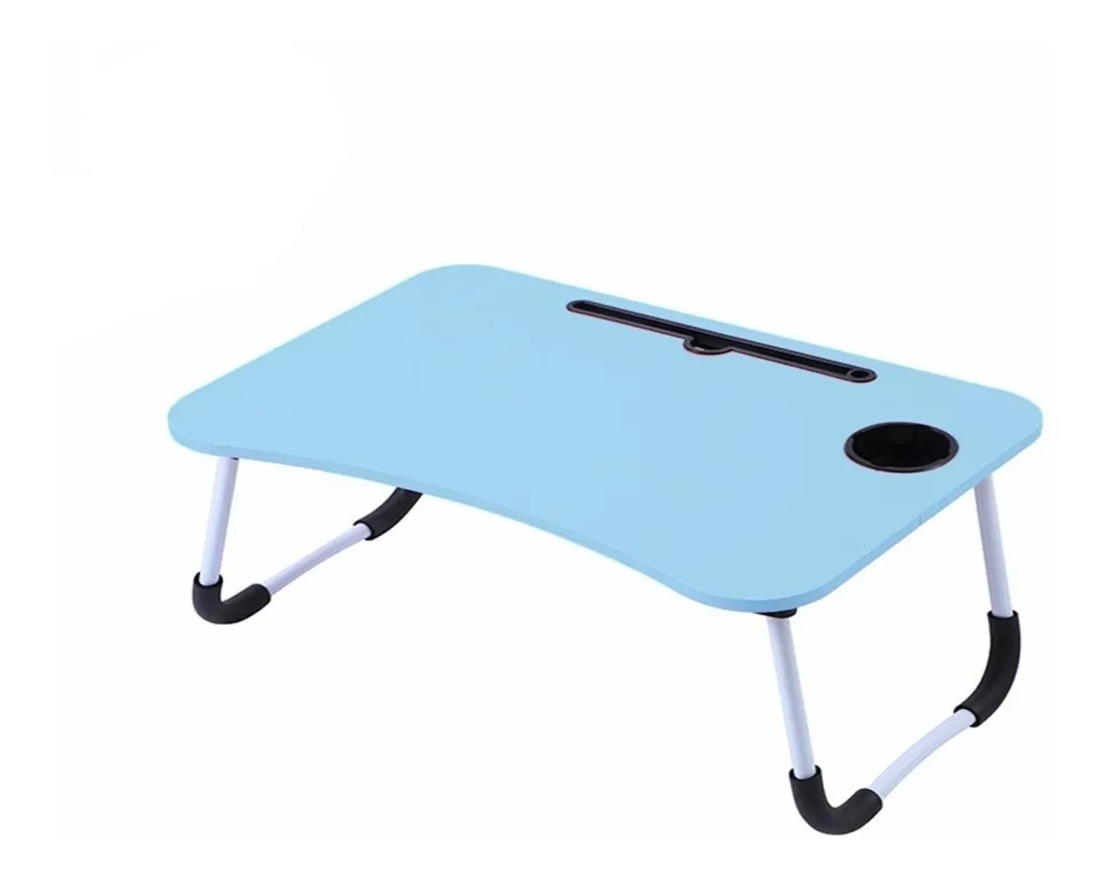 Mesa Plegable Waashit con Portavasos color Azul