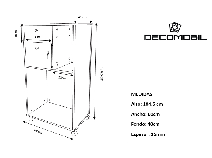 Foto 5 | Mesa Escritorio Portátil con Ruedas para Computadora