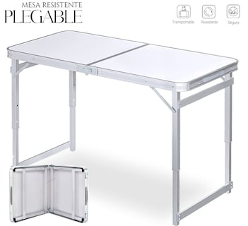 Foto 1 | Mesa Plegable Shendy Vendy Portatil Ligera Tipo Portafolio Rectangular 120cm