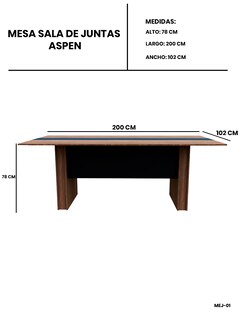 Foto 7 | Mesa Para Sala De Juntas, Mesa De Reuniones Moderna