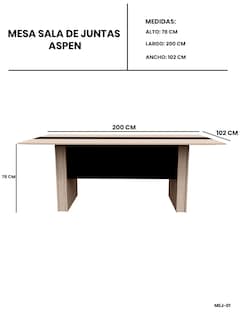 Foto 6 | Mesa Para Sala De Juntas, Mesa De Reuniones Moderna