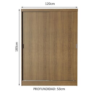 Foto 3 | Closet Luke Madesa 10445ZA 2 Puertas Corredizas color marrón
