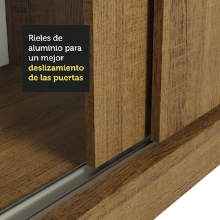 Foto 7 | Closet Madesa Luke Marrón con Espejo