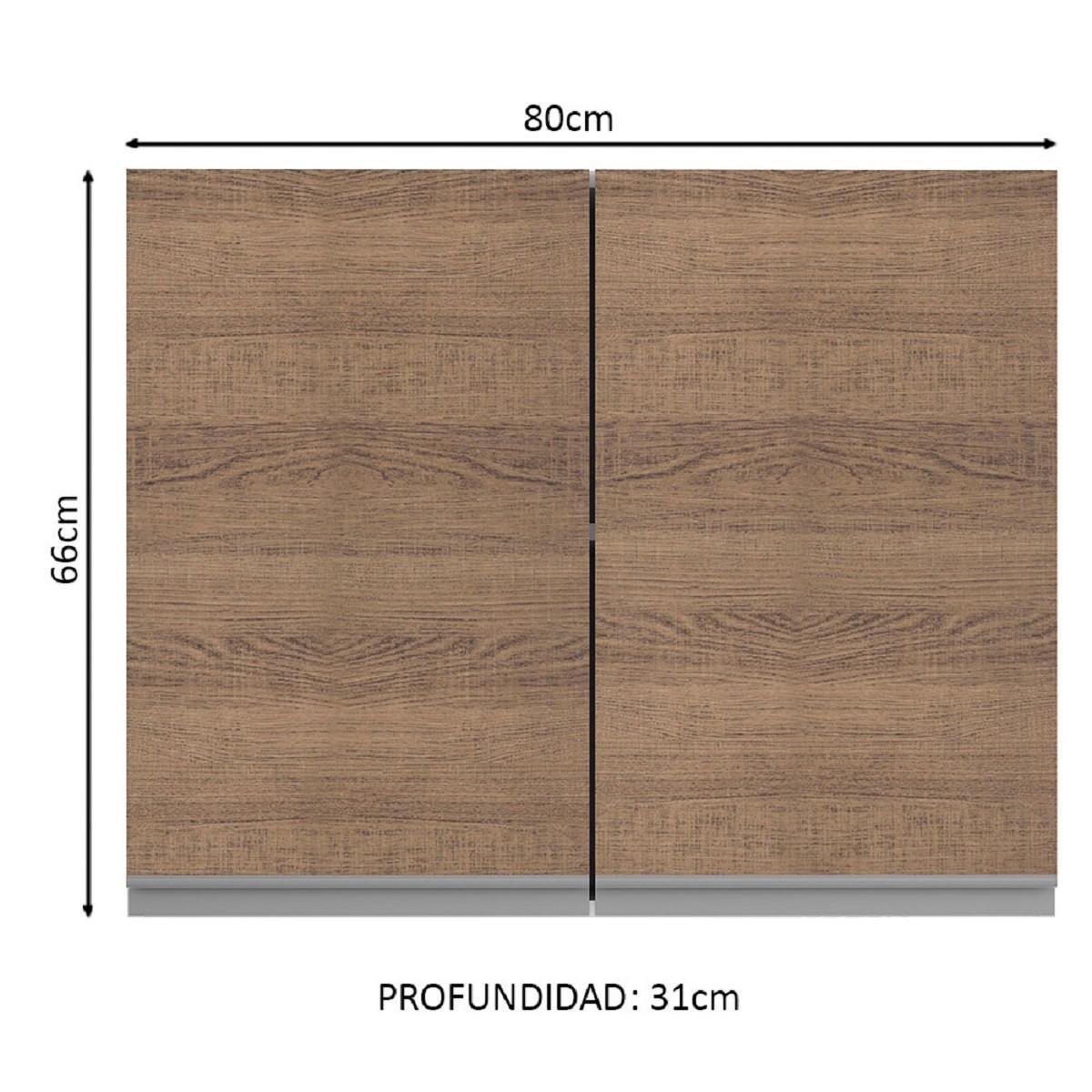 Foto 4 pulgar | Alacena Madesa G258009BGL 2 Puertas 2 Compartimentos 80 Cm