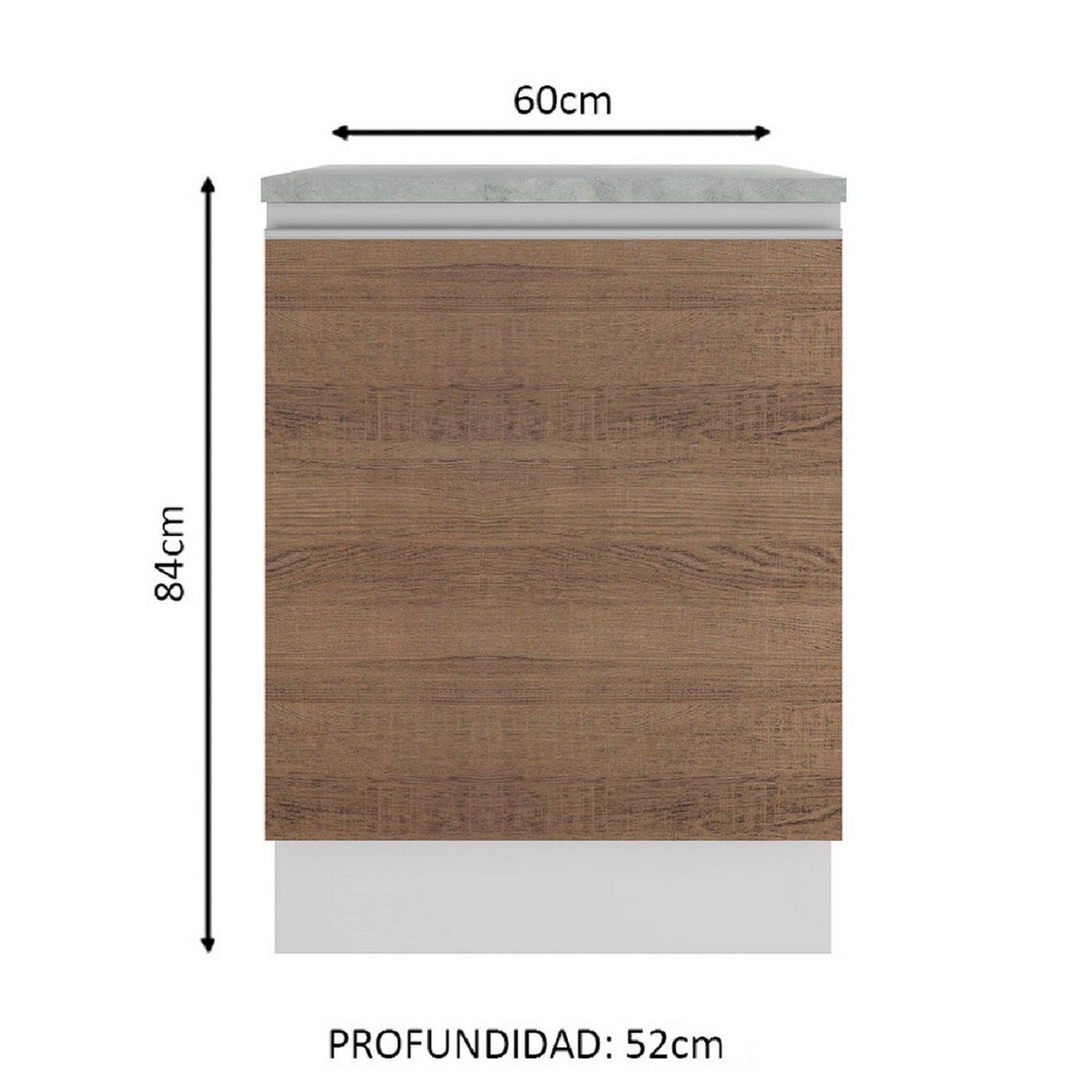 Foto 3 | Mueble de Cocina Madesa con 1 Puerta 60 CM color Marrón