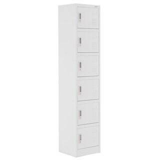 Foto 1 | Locker Metálico 6 Puertas Lcl06 Casillero Guardex Multifuncional Color Gris Claro